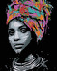 Malování podle čísel - AFRICKÁ KRÁSKA - 80x100 cm, bez rámu a bez vypnutí plátna