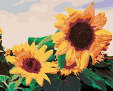 Malování podle čísel - SLUNEČNICE I. - 80x100 cm, bez rámu a bez vypnutí plátna