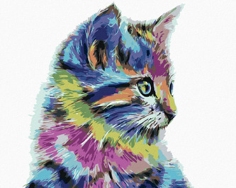 Malování podle čísel - KOČIČKA - 40x50 cm, bez rámu a bez vypnutí plátna