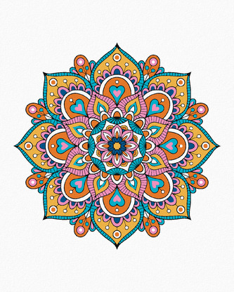 Malování podle čísel - MANDALA III - 40x50 cm, bez rámu a bez vypnutí plátna