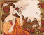 Malování podle čísel - REPRODUKCE ŽENA A RŮŽE (ALFONS MUCHA) - 80x100 cm, vypnuté plátno na rám