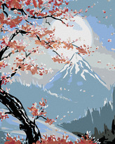 Malování podle čísel - JARO V HORÁCH - 80x100 cm, bez rámu a bez vypnutí plátna