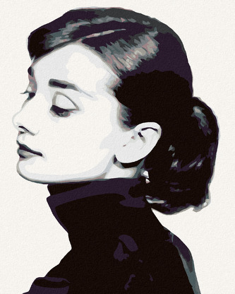 Malování podle čísel - AUDREY HEPBURN I - 40x50 cm, vypnuté plátno na rám