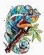 Malování podle čísel - CHAMELEON - 40x50 cm, bez rámu a bez vypnutí plátna
