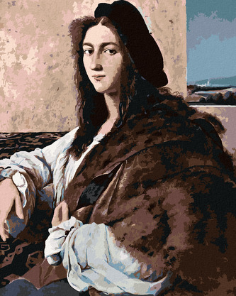 Malování podle čísel - PORTRÉT MLADÉHO MUŽE (RAPHAEL) - 40x50 cm, vypnuté plátno na rám