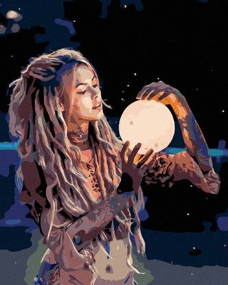 Malování podle čísel - LUNA - 80x100 cm, vypnuté plátno na rám