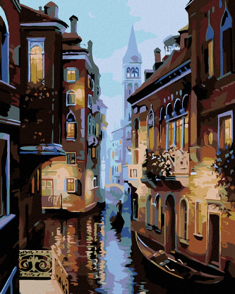 Malování podle čísel - BENÁTKY - 80x100 cm, bez rámu a bez vypnutí plátna