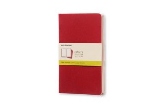 Moleskine: Sešity 3 ks čisté červené L
