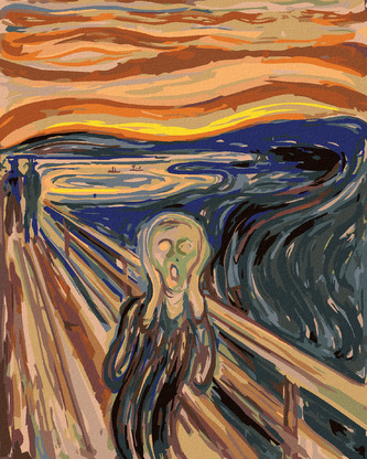 Malování podle čísel - VÝKŘIK (E. MUNCH) - 40x50 cm, vypnuté plátno na rám
