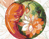 Malování podle čísel - CHILLI A KVĚTINA - 80x100 cm, vypnuté plátno na rám