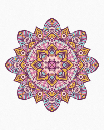 Malování podle čísel - MANDALA VII - 40x50 cm, vypnuté plátno na rám