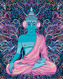 Malování podle čísel - FIALOVÝ BUDDHA - 40x50 cm, bez rámu a bez vypnutí plátna
