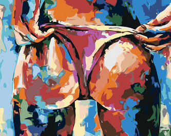 Malování podle čísel - SEXY POZADÍ V BARVÁCH - 80x100 cm, vypnuté plátno na rám