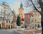 Malování podle čísel - KAŠNA NA NÁMĚSTÍ - 80x100 cm, bez rámu a bez vypnutí plátna