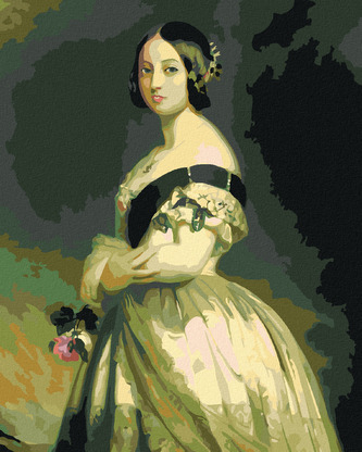 Malování podle čísel - KRÁLOVNA VIKTORIE (F. X. WINTERHALTER) - 40x50 cm, vypnuté plátno na rám