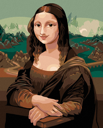 Malování podle čísel - POHÁDKOVÁ MONA LISA - INSPIRACE DA VINCI - 80x100 cm, vypnuté plátno na rám