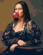 Malování podle čísel - MONA LISA S BUBLINOU - 40x50 cm, vypnuté plátno na rám