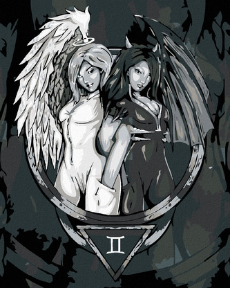 Malování podle čísel - GEMINI - 40x50 cm, bez rámu a bez vypnutí plátna Malování podle čísel - GEMINI - 40x50 cm, bez rámu a bez vypnutí plátna