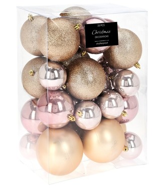 Vianočné ozdoby súprava 26 ks HOMESTYLING rosegold