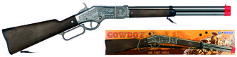 Puška kovbojská stříbrná kovová - 8 ran