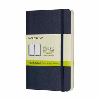 Moleskine: Zápisník měkký čistý modrý S