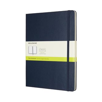 Moleskine: Zápisník tvrdý čistý modrý XL
