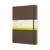 Moleskine: Zápisník tvrdý čistý hnědý XL
