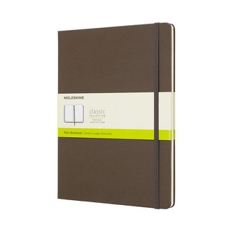 Moleskine: Zápisník tvrdý čistý hnědý XL