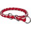 Nylonový obojek kulatý CAVO  (M) 39-45 cm/12 mm, červeno/stříbrná  - DOPRODEJ