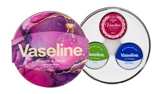 Vaseline Lip Therapy balzám na rty Lip Therapy Aloe Vera 20 g + balzám na rty Lip Therapy Rosy Lips 20 g + balzám na rty Lip Therapy Original 20 g + plechová dóza