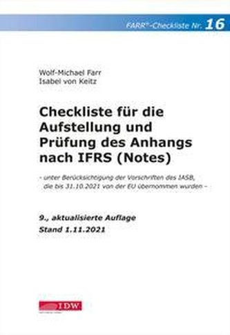 Farr, Checkliste 16 (Anhang n. IFRS), 9. A.