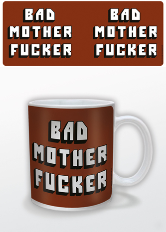 Keramický hrnek Bad Mother Fucker: (objem 315 ml) bílý