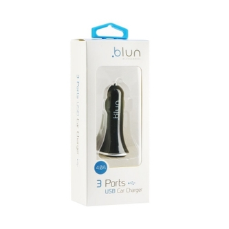 CL adaptér BLUN 1x USB 2,1A + 2x USB 1A barva černá (CC-GT03)