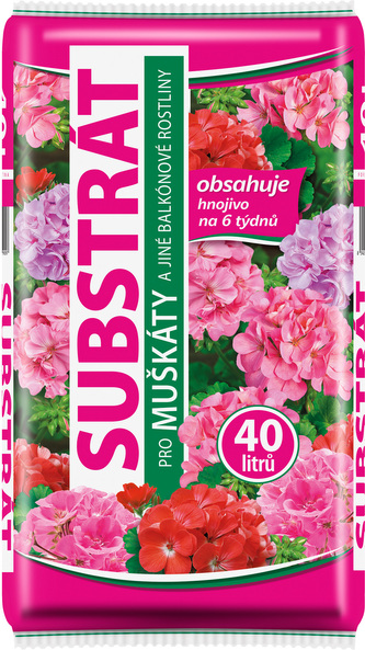 Substrát Forestina Standard muškáty a jiné balkónové rostl