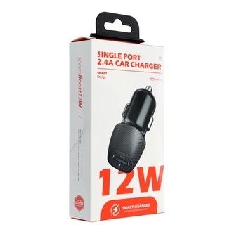 CL adaptér Carbon USB 2,4A  12W, barva černá