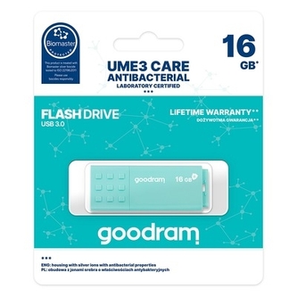 USB Flash Disk (PenDrive) GOODRAM UME3, 16GB USB 3.0 Biomaster protected