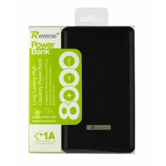 Externí baterie POWER BANK Reverse PBR-360, 8000mAh černá