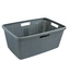 Koš na čisté prádlo JUTE, 46 l; tmavě šedý; 59x26x39 cm; plast