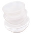 Mísa INSALATIERA sada 3 ks - 20cm,22cm,24cm s víčky; transparent; plast