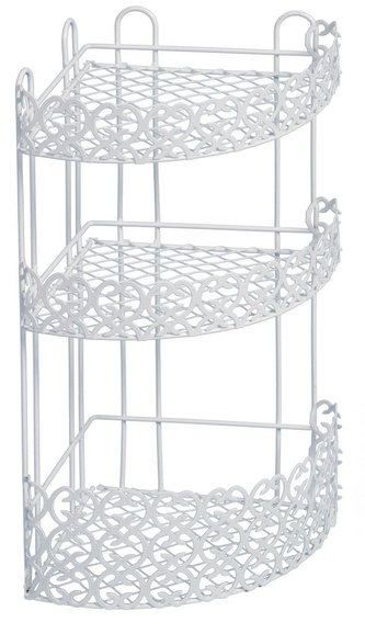 Police 3 patra – rohová; 51,5x23x23 cm; kov