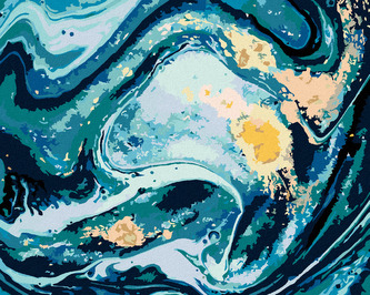 Malování podle čísel - MODRÁ ABSTRAKCE - 80x100 cm, vypnuté plátno na rám