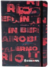 Poznámkový blok v pevné vazbě Netflix|La Casa De Papel|Papírový dům: Cities (14,8 x 19 cm)