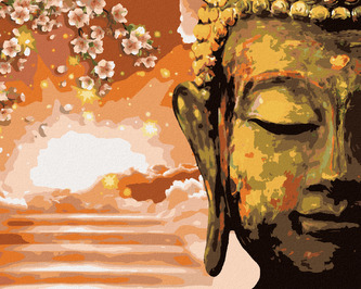 Malování podle čísel - BUDDHA A STROM - 40x50 cm, vypnuté plátno na rám