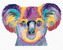 Malování podle čísel - BAREVNÁ KOALA NA BÍLÉM POZADÍ - 80x100 cm, vypnuté plátno na rám