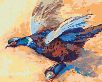 Malování podle čísel - BAREVNÝ BAŽANT - 40x50 cm, bez rámu a bez vypnutí plátna