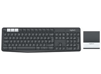 Logitech klávesnice K375s + stojan na mobil/tablet / bezdrátová / CZ layout / černá