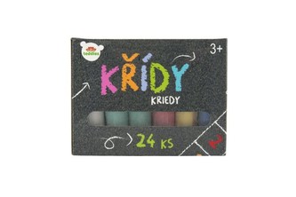 Kriedy farebné chodníkové 24ks v krabičke 15x11x10cm