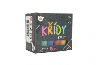 Kriedy farebné chodníkové 15ks v krabičke 12,5x11x7,5cm
