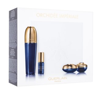 Guerlain Orchidée Impériale pleťová esence Exceptional Complete Care The Essence-In-Lotion 30 ml + pleťový krém Orchidée Impériale Exceptional Complete Care The Cream 15 ml + krém na oči a rty Orchidée Impériale The Eye and Lip Contour Cream 7 ml + pleťov