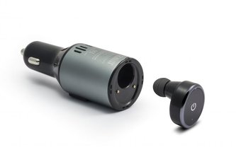 Technaxx Bluetooth In-Ear hands-free s nabíječkou do auta, 2xUSB port, (BT-X25)